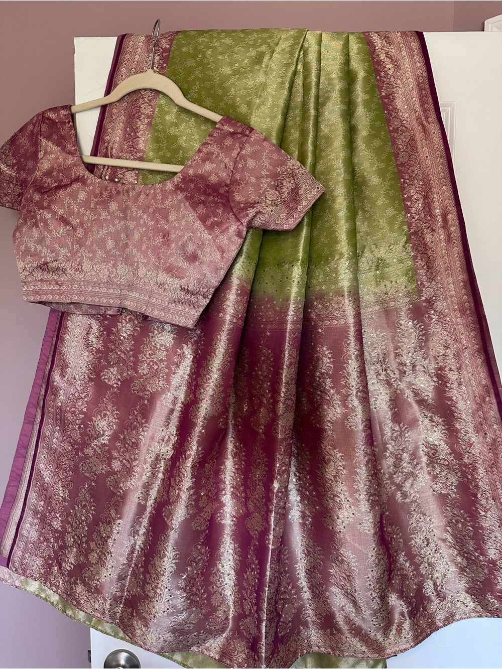 Silk-cotton South Indian saree